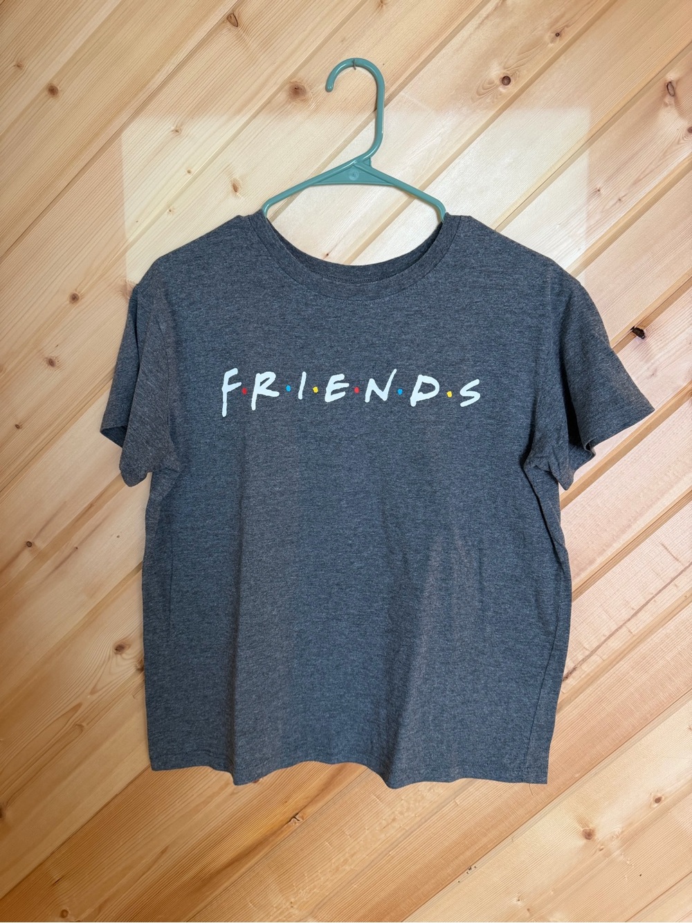 FRIENDS Kids Short Sleeve Gray Logo Tee with Color Dots